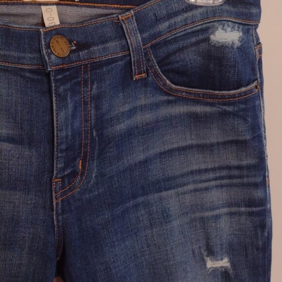 Current/Elliott Stiletto Niagara Destroy Distressed Denim Blue Skinny Jeans 30 - Picture 5 of 15